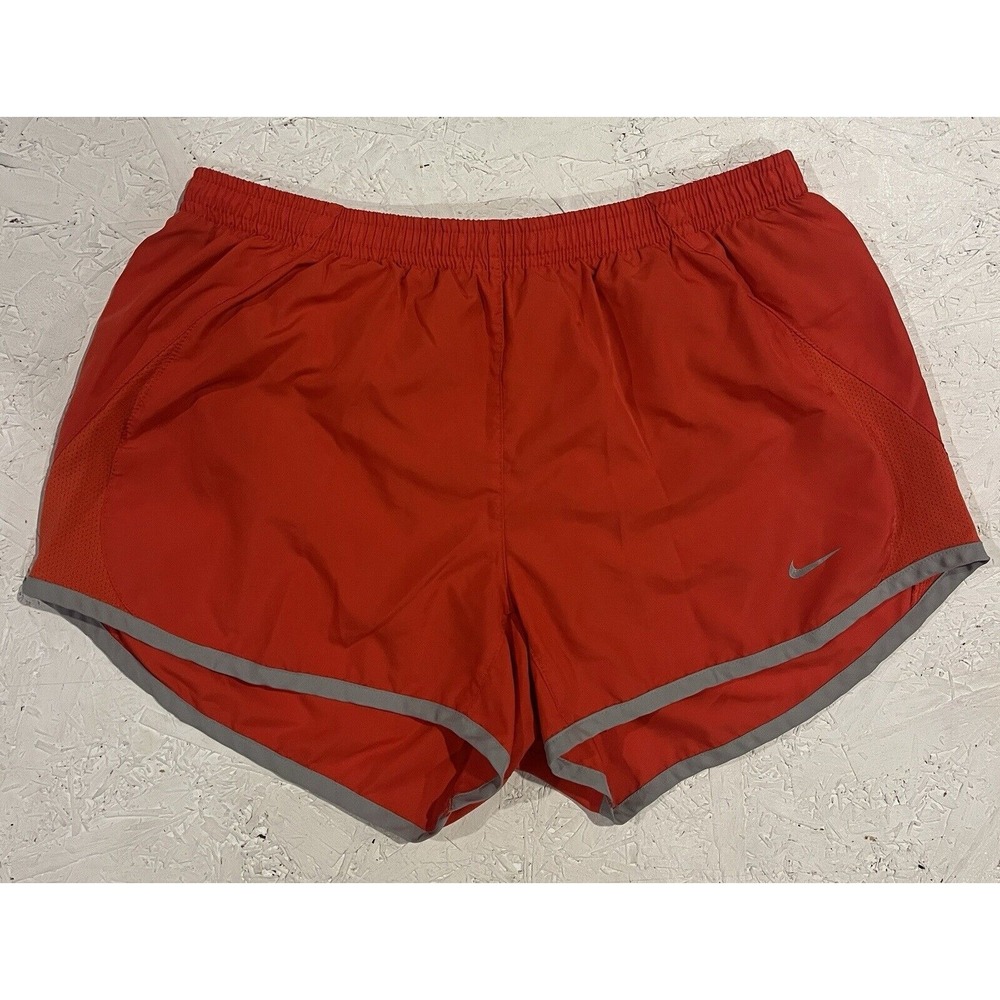 Nike Womens Athletic Running Lined Shorts‎ Size Small Red Orange 573728 697